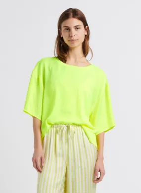 AMERICAN VINTAGE  Top manches courtes ample satiné widland - Jaune